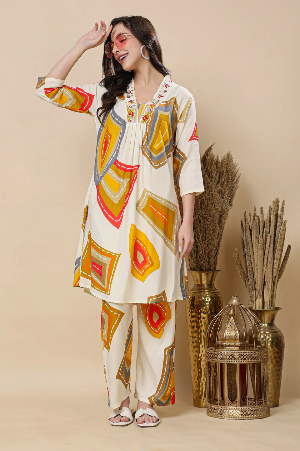 Casual wear women’s cotton co-ord set online