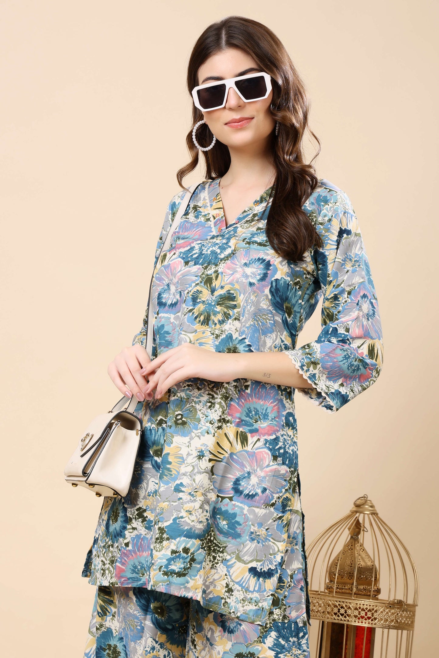 Full look of Rabric Premium Floral Co-ord Set for Women