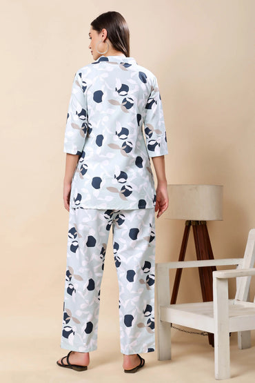 Back View of Rabric Glace Cotton Co-ord Set for Women