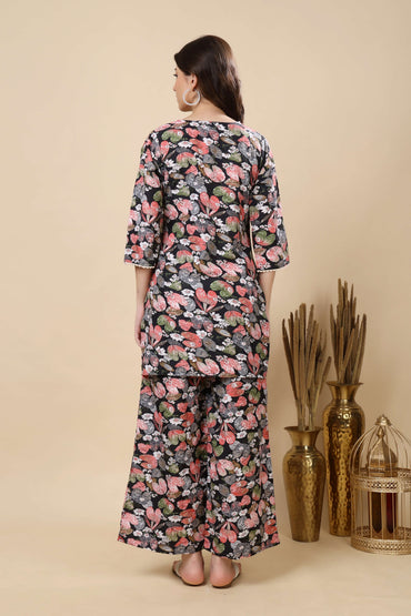 Stylish Rabric Floral Co-ord Set – Back Design