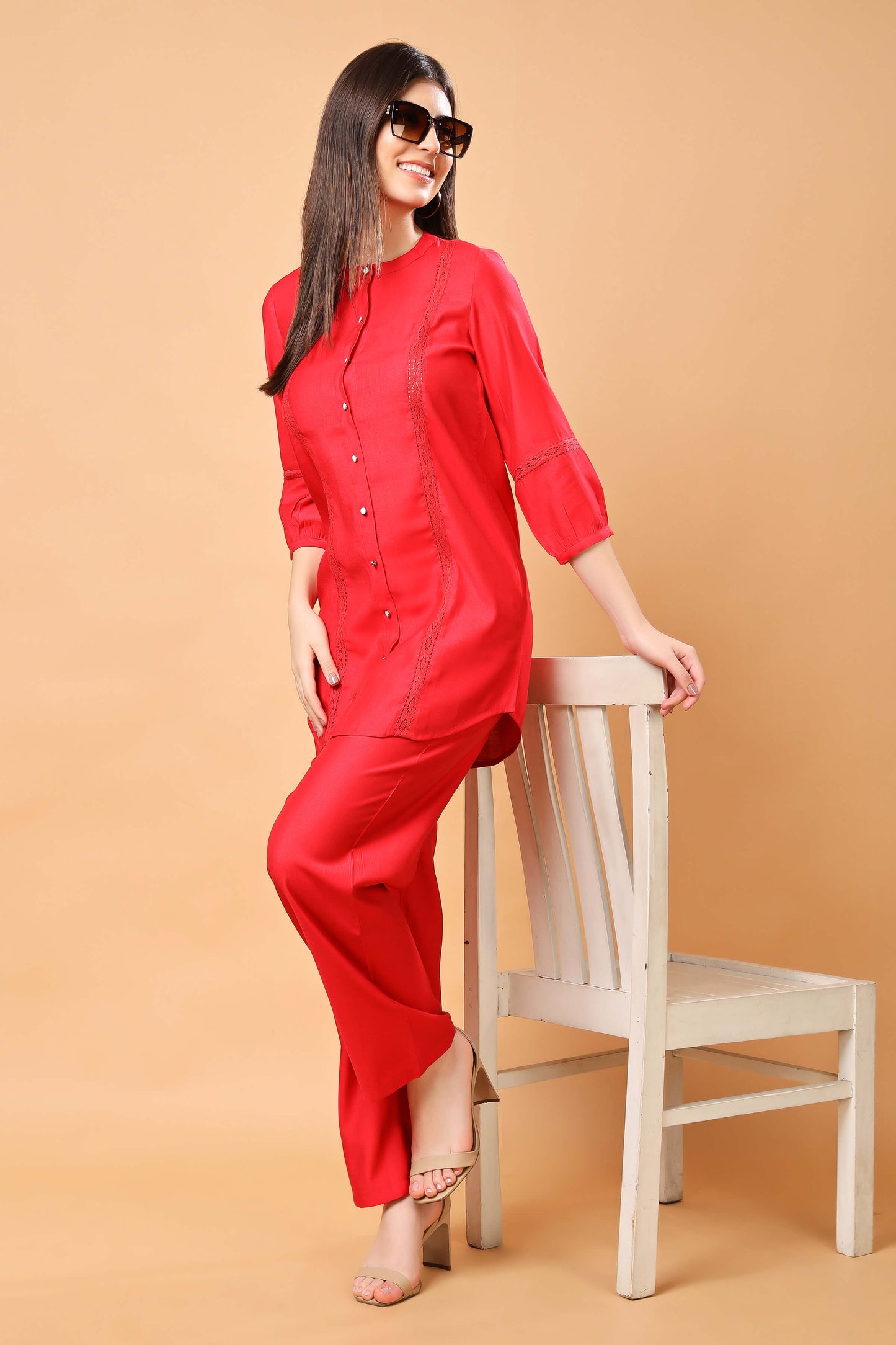 Round neck design of Rabric premium co-ord set