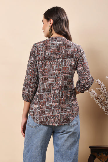 Women’s Premium Printed Casual Top – Back Design by Rabric