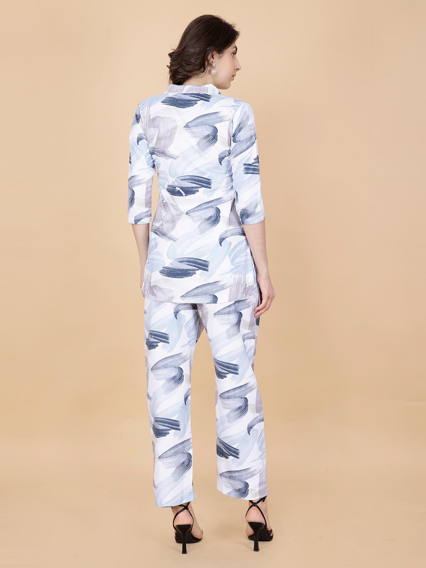 Back view of Purple Printed Co-ord Set by Rabric