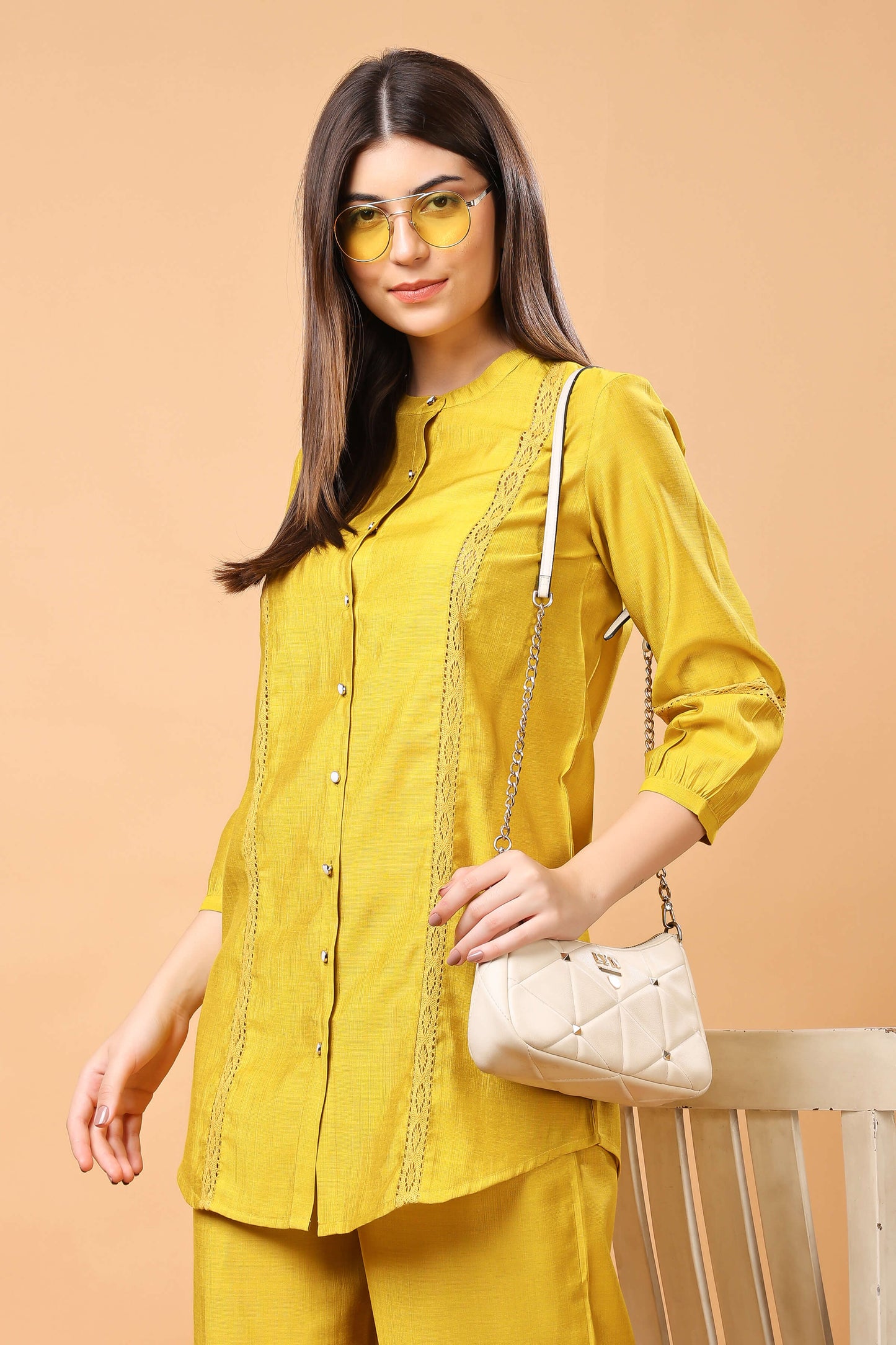 Stylish Mustard Yellow Summer Co-ord Set by RabricStores