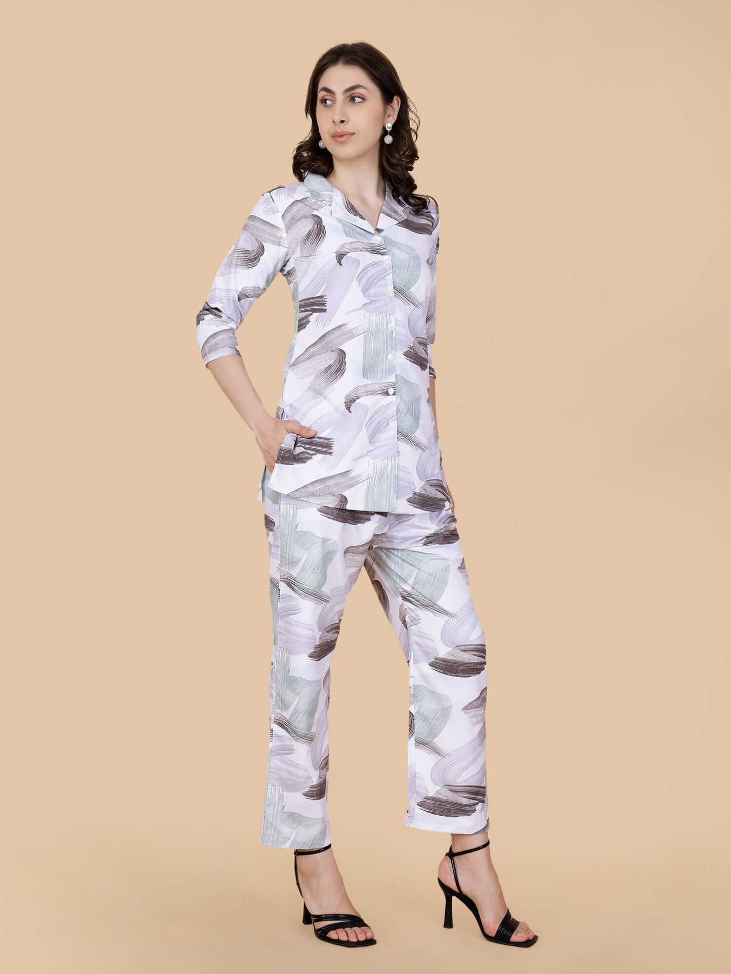Rabric Travel Wear Cotton Co-ord Set for Women