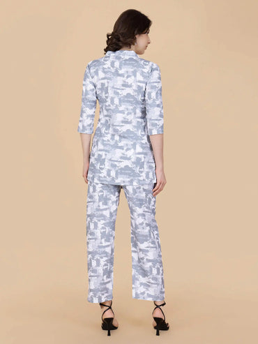 Women’s Nightwear Suit with Collar and Button Design by Rabric