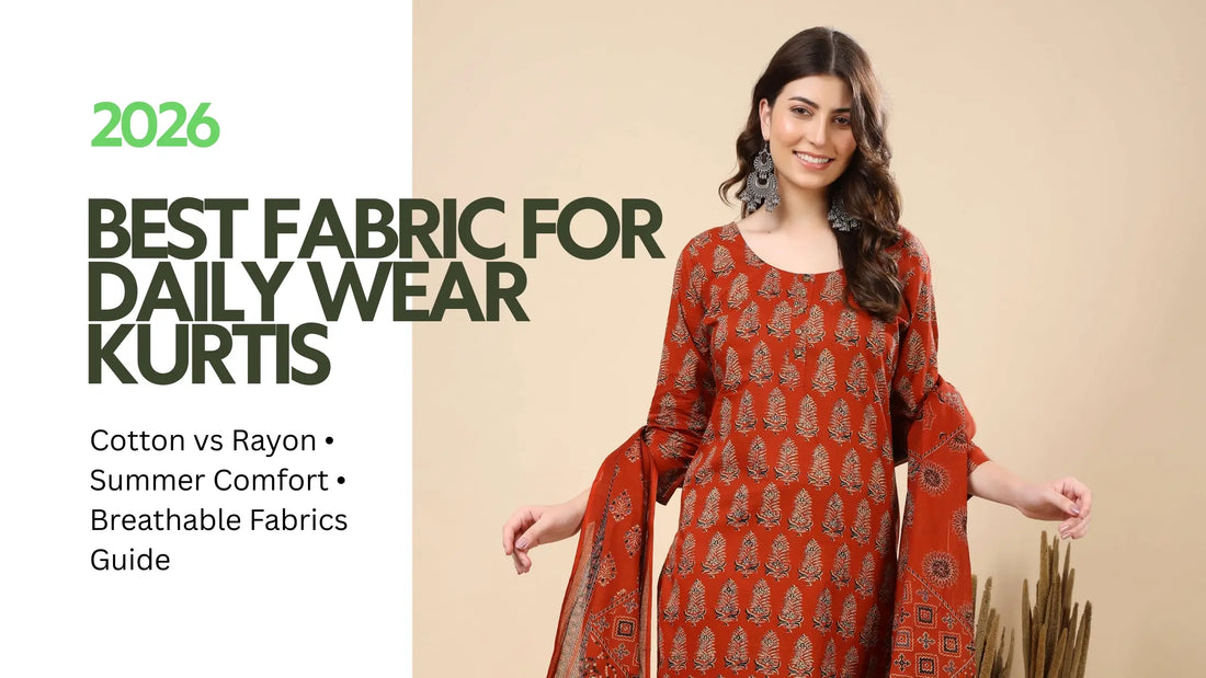 Best fabric for daily wear kurtis including cotton, rayon and linen suitable for summer