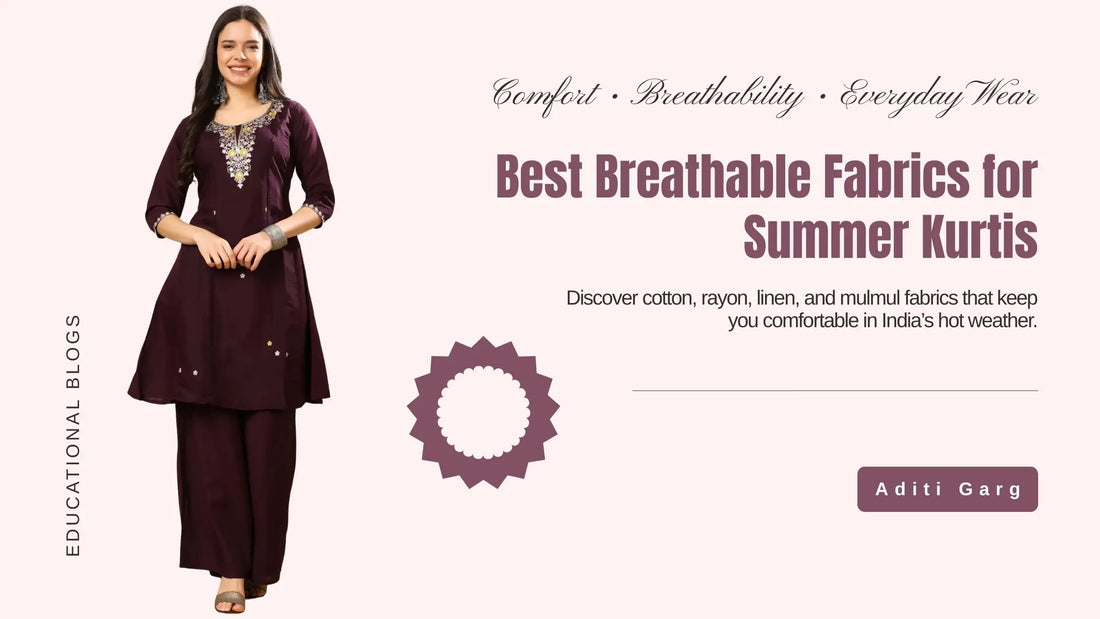 Women wearing breathable cotton and linen kurtis suitable for summer in India