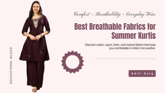 Women wearing breathable cotton and linen kurtis suitable for summer in India