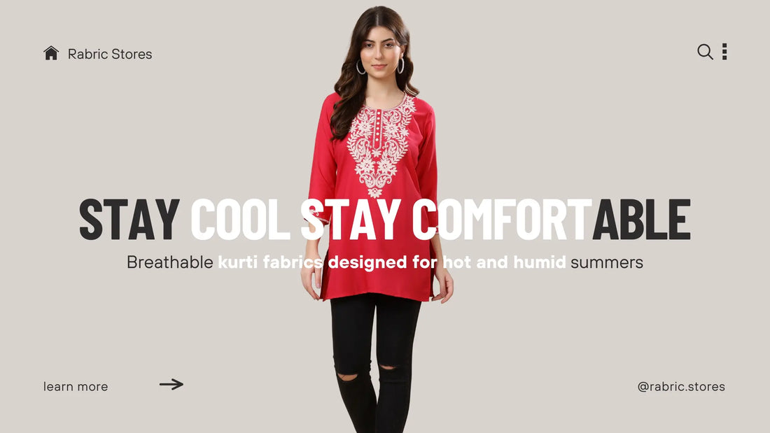 Best kurti fabrics for hot and humid weather featuring breathable summer kurtis