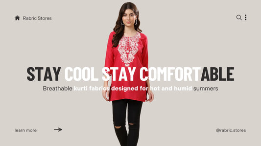 Best kurti fabrics for hot and humid weather featuring breathable summer kurtis