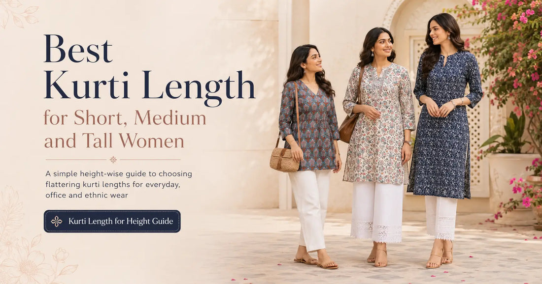 Best kurti length for short, medium and tall women with a height-wise styling guide for choosing the right kurti length according to height