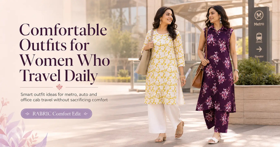 Comfortable office wear for women travelling daily by metro auto and office cab in India