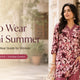 Woman wearing a breathable cotton ethnic outfit for Delhi summer with a lightweight kurti and comfortable pants