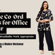 Women styling co-ord sets for office wear with formal and cotton workwear looks in 2026