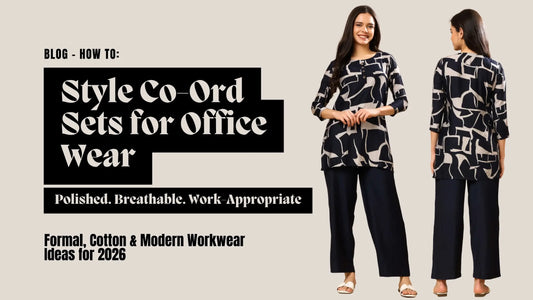 Women styling co-ord sets for office wear with formal and cotton workwear looks in 2026