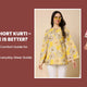 comparison of kurti vs short kurti styles for women showing long and short kurti outfits