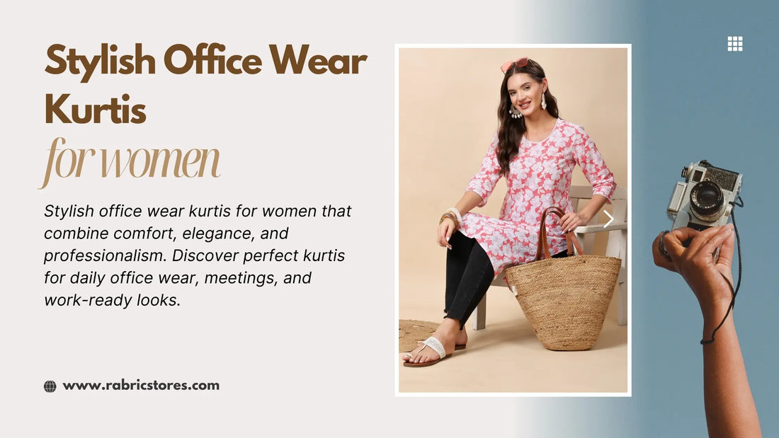 Rabric Office wear kurtis for women in India styled for a professional work look