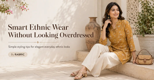 Smart ethnic wear for women in simple elegant daily wear ethnic outfit without looking overdressed