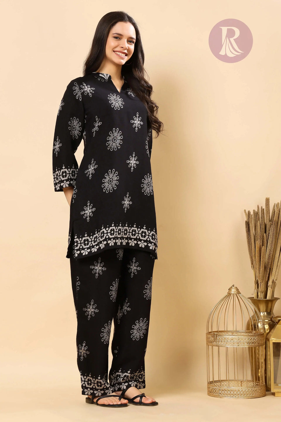 Premium quality co-ord set by Rabric featuring detailed prints