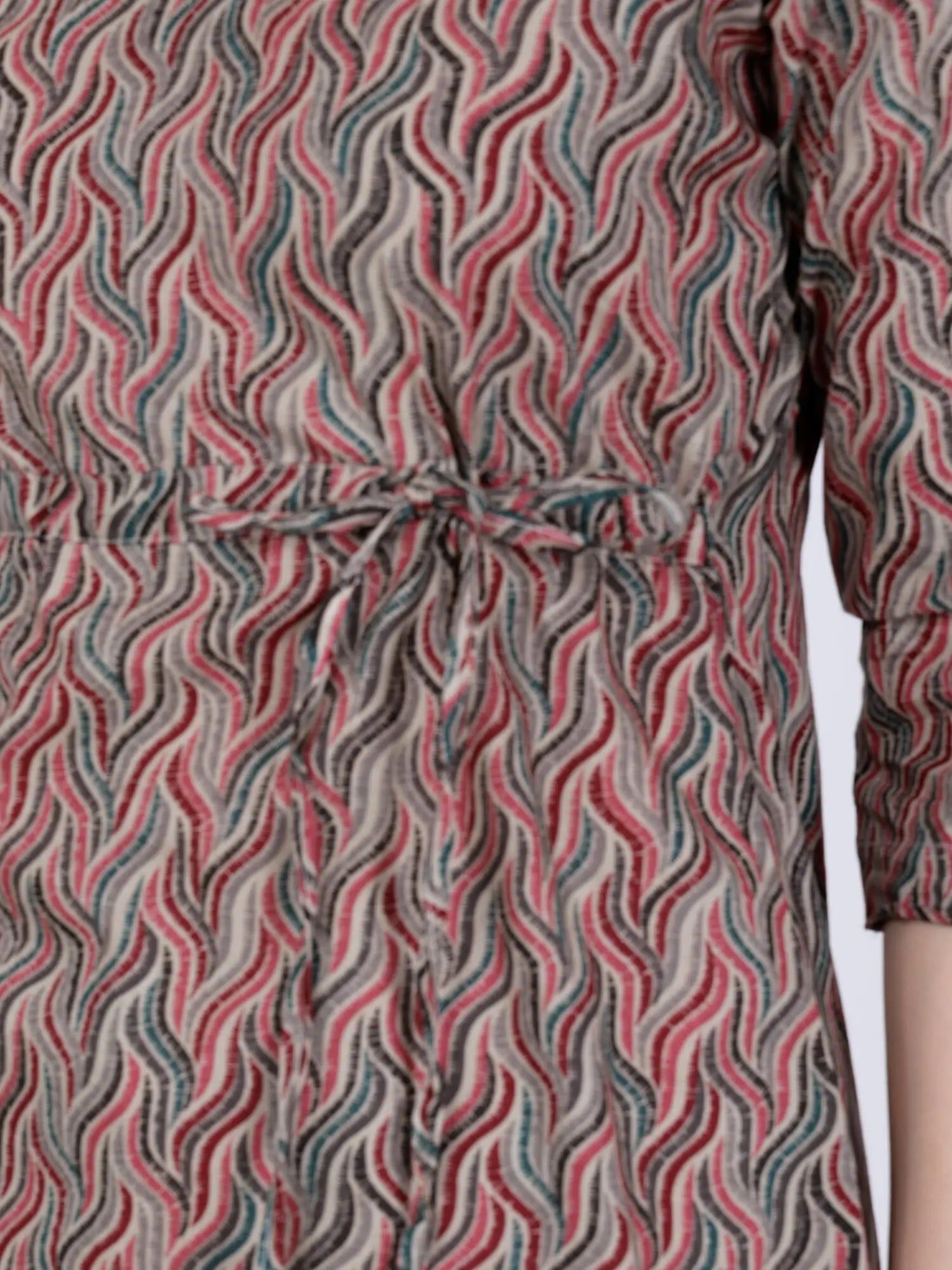 Printed Short Kurti for Women in Cotton Fabric – Close-Up