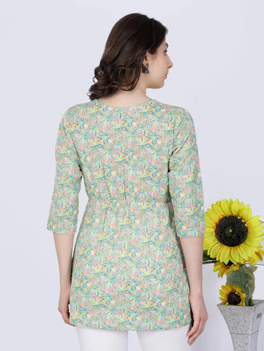 Back View of Premium Cotton Short Kurti by Rabric