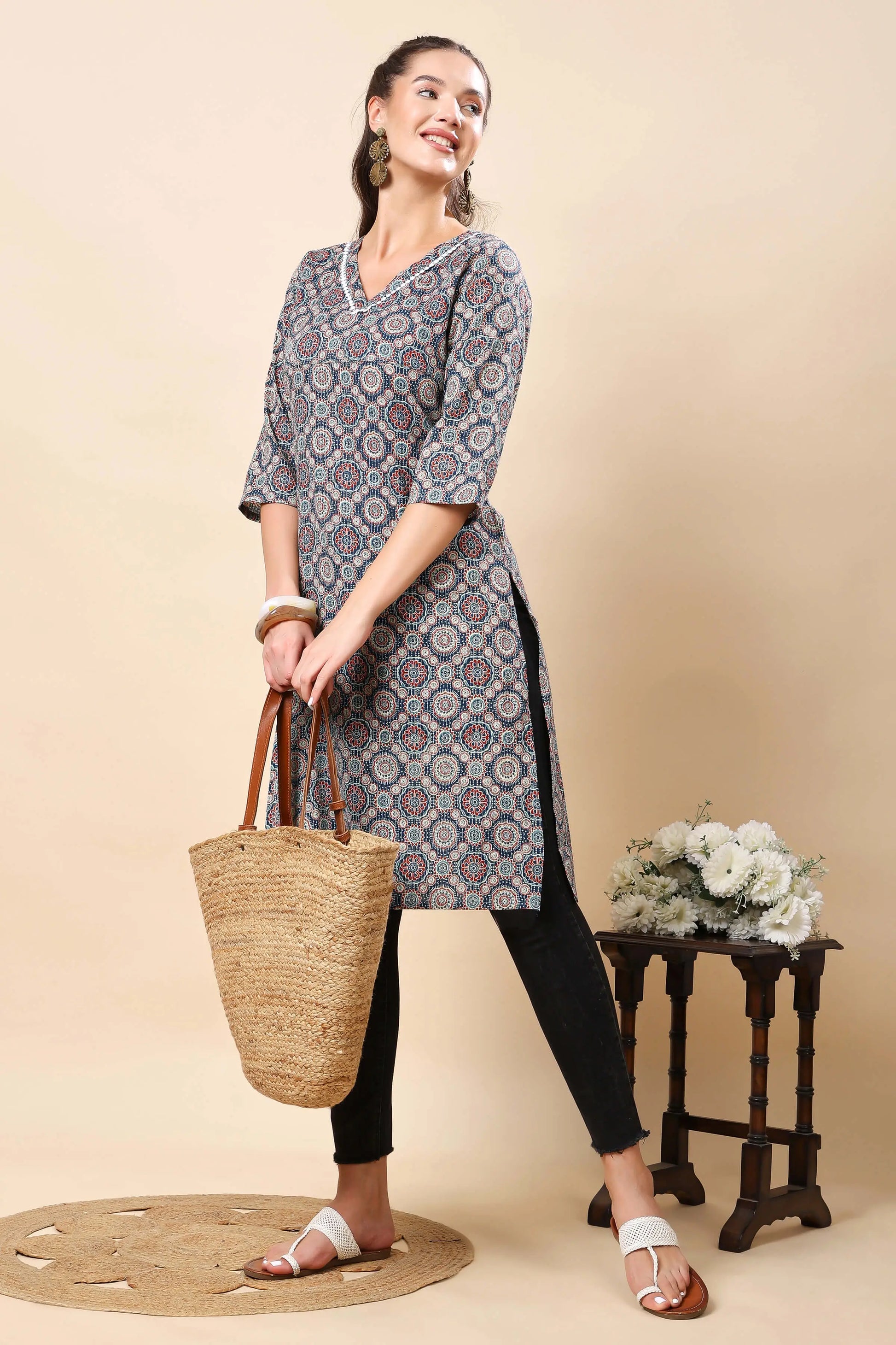 Comfortable breathable cotton kurti for daily wear