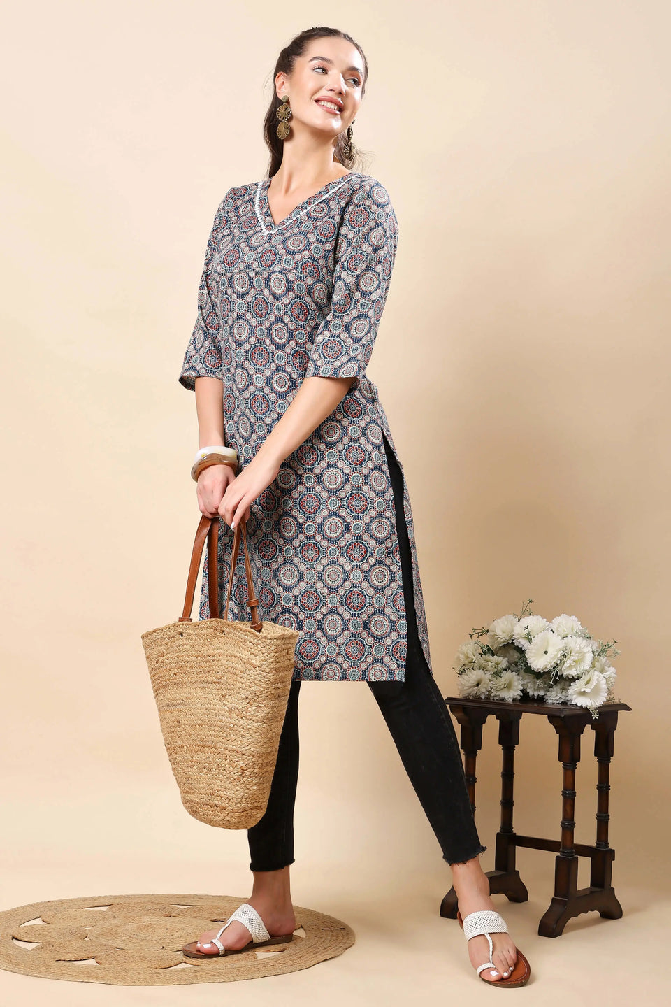 Comfortable breathable cotton kurti for daily wear
