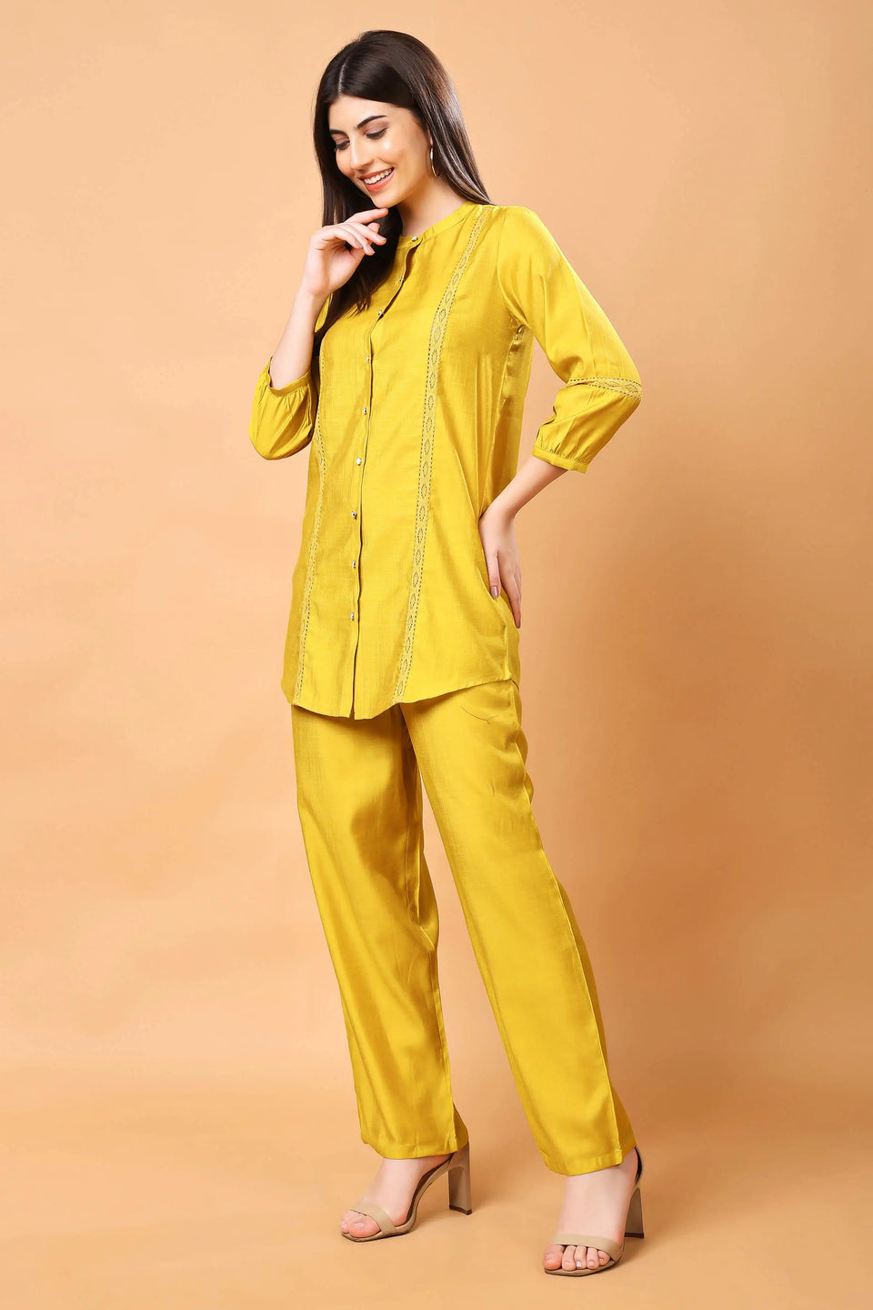 Side Pocket Detail on Rabric Co-ord Set Pants