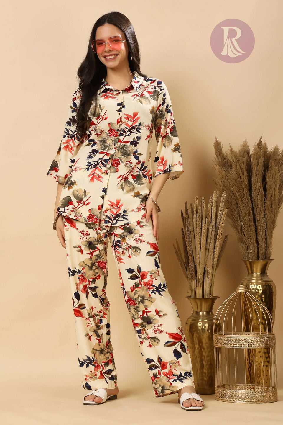 Pants with right-side pocket from Rabric rayon co-ord set