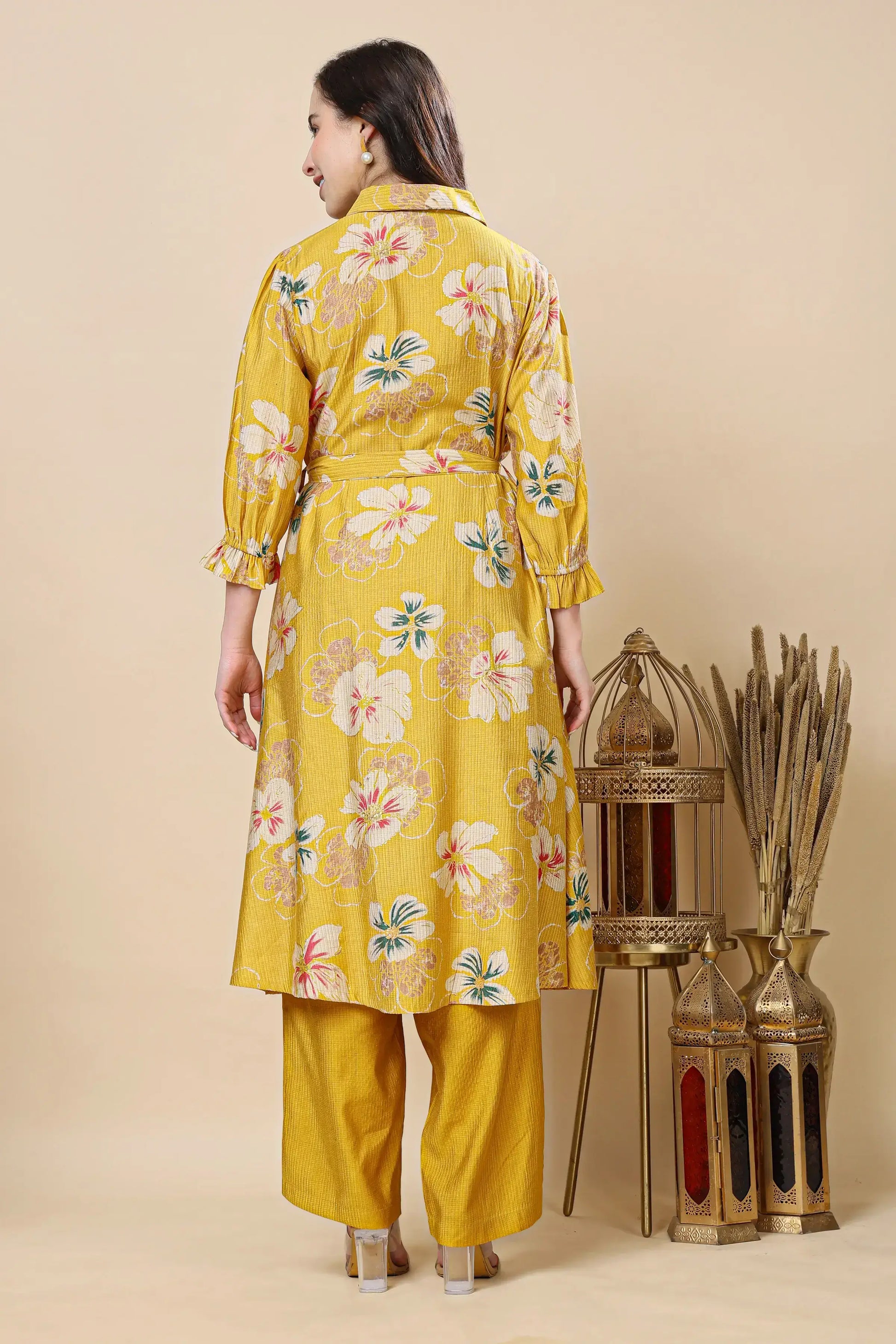 Designer floral co-ord set back view