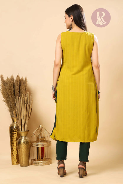 Daily wear mustard kurti set