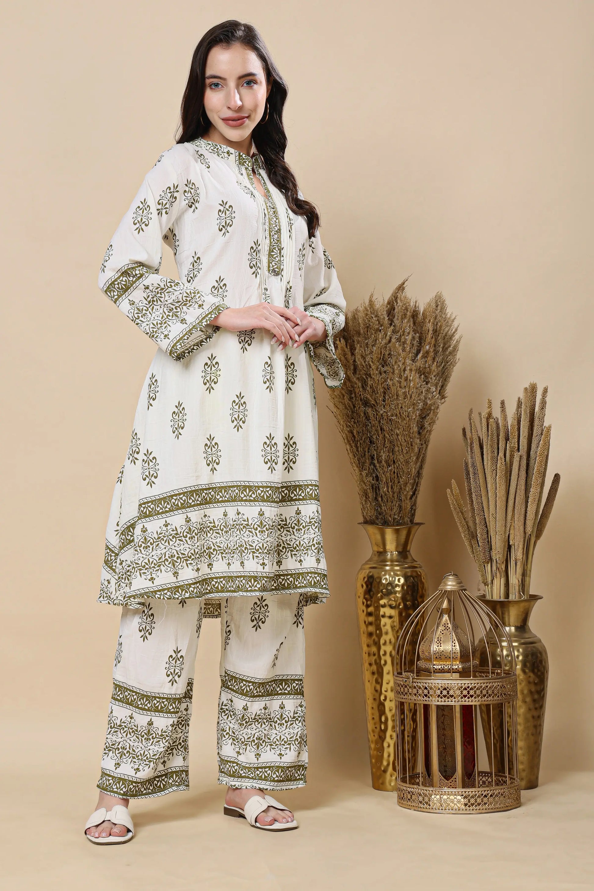 Soft mulmul cotton fabric for summer cotton kurti set