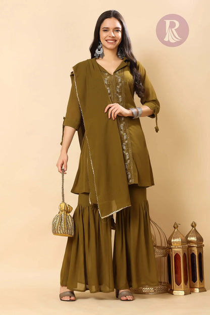 Ethnic wear sharara kurti set for women