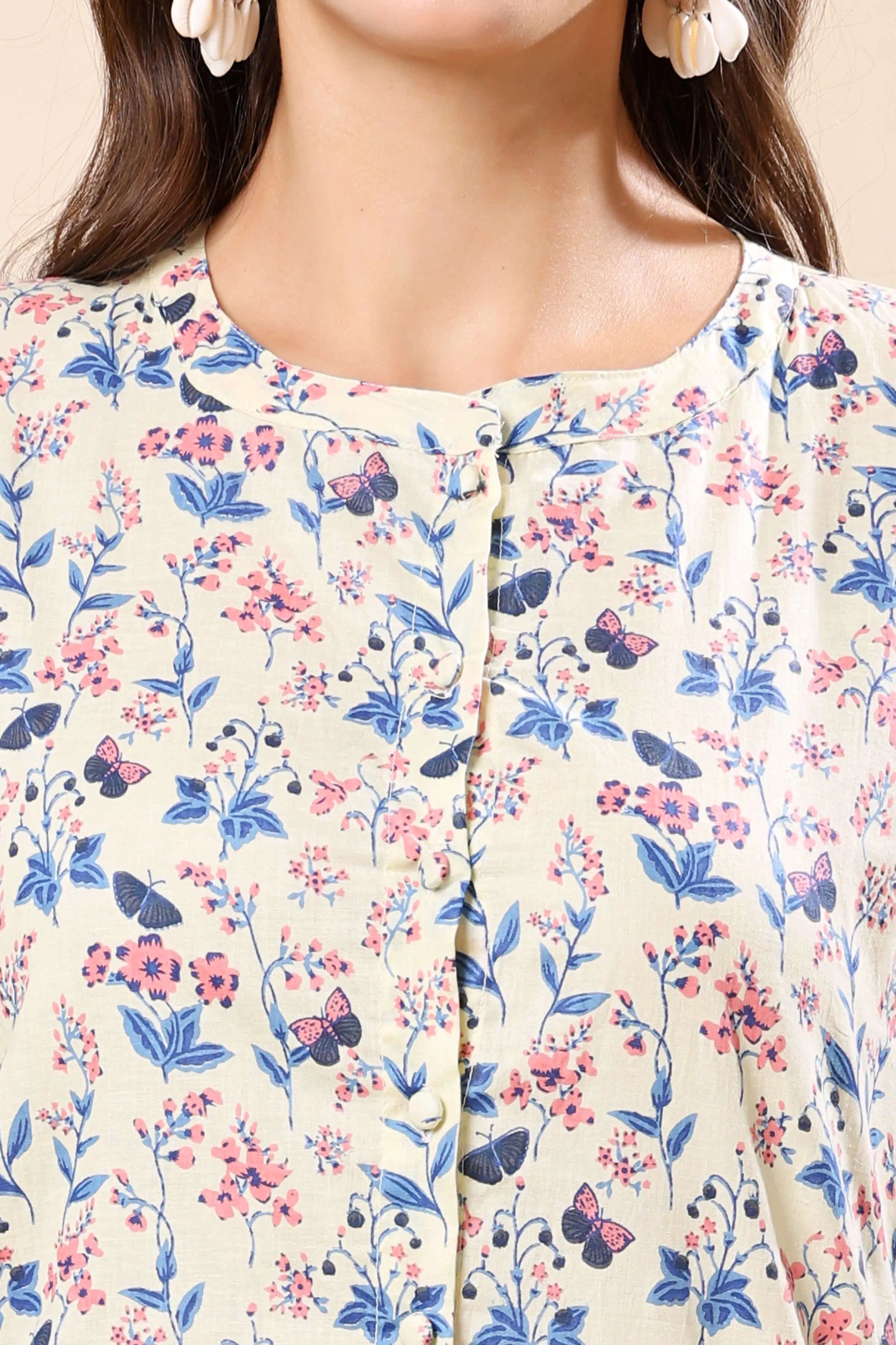 Premium breathable floral shirt top for women – Rabric Stores