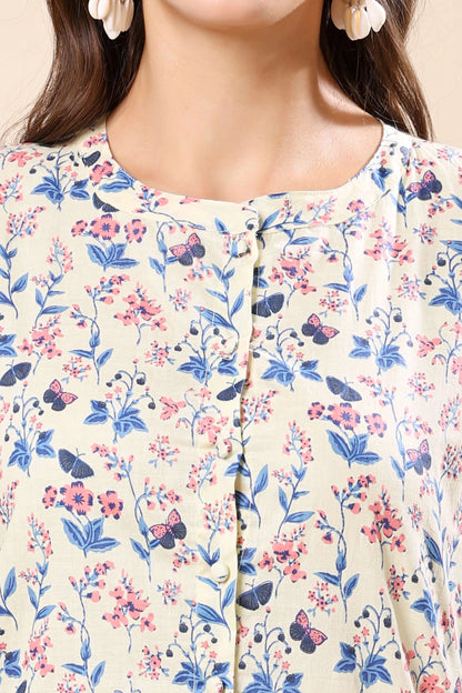 Premium breathable floral shirt top for women – Rabric Stores