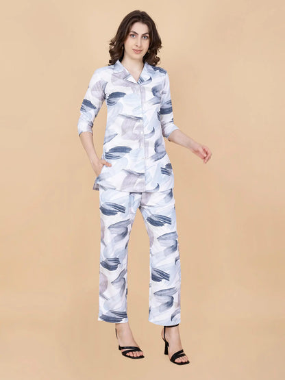 Sleeve detail of Premium Glace Cotton Co-ord Set for Women