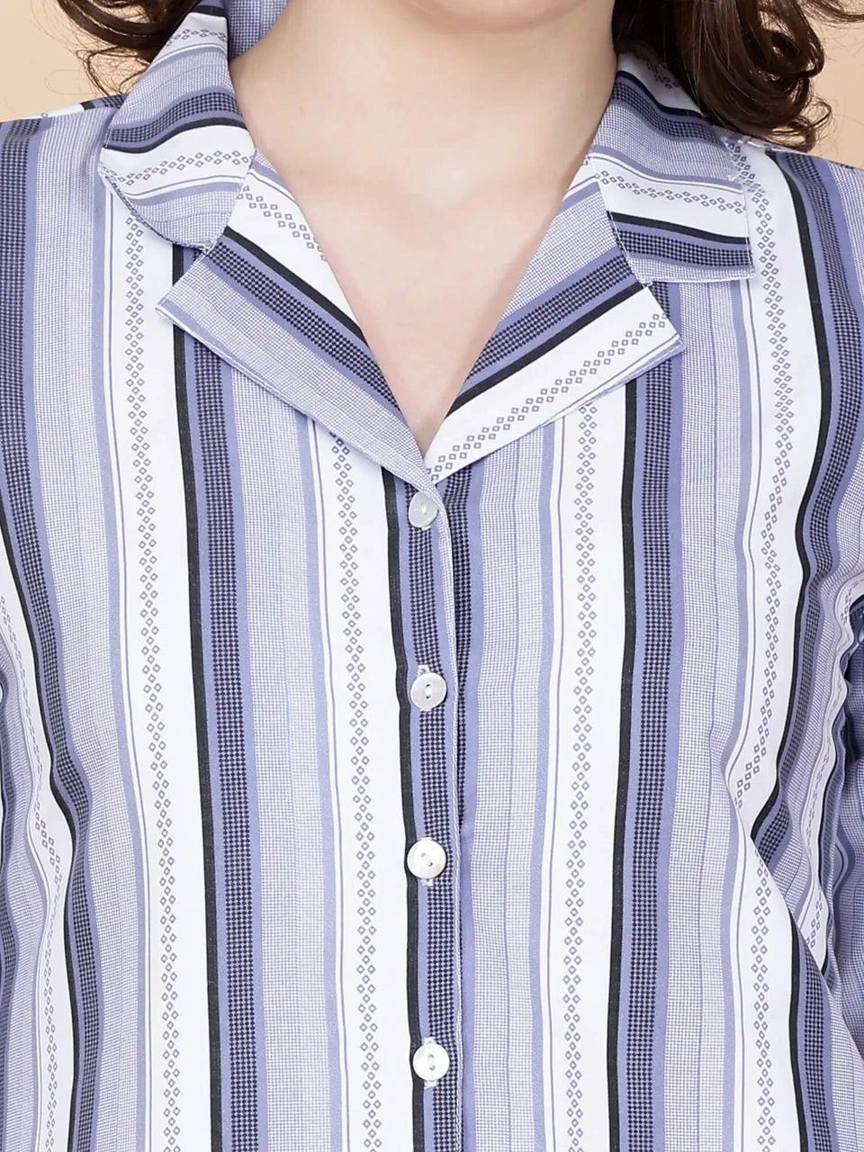 Close-up of Glace cotton fabric texture Rabric co-ord set