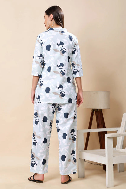 Back View of Rabric Glace Cotton Co-ord Set for Women