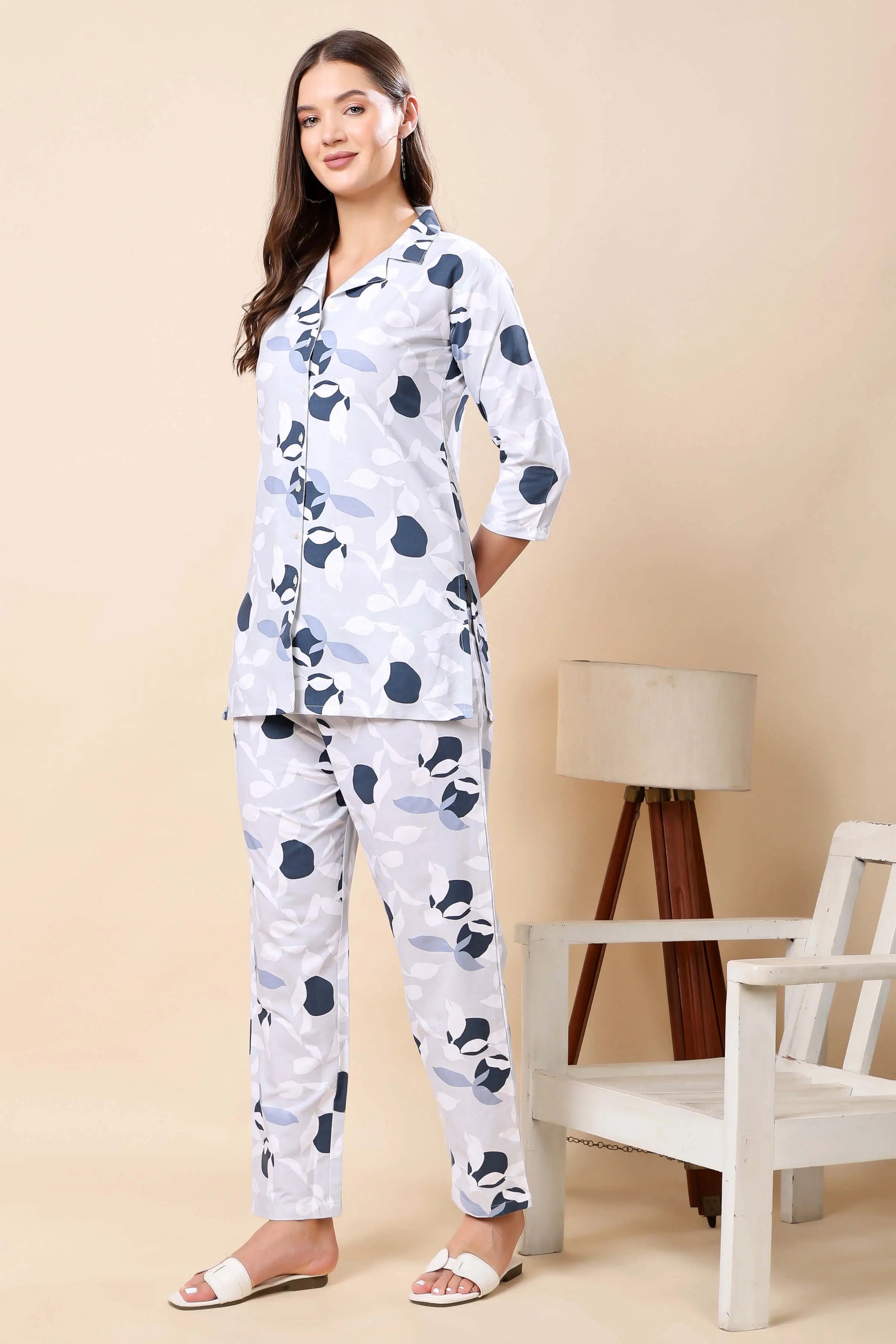 Rabric women’s floral loungewear co-ord set with pocketed pants