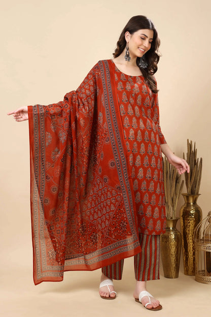 Handcrafted Cotton Printed Dupatta – Rabric Ethnic Wear