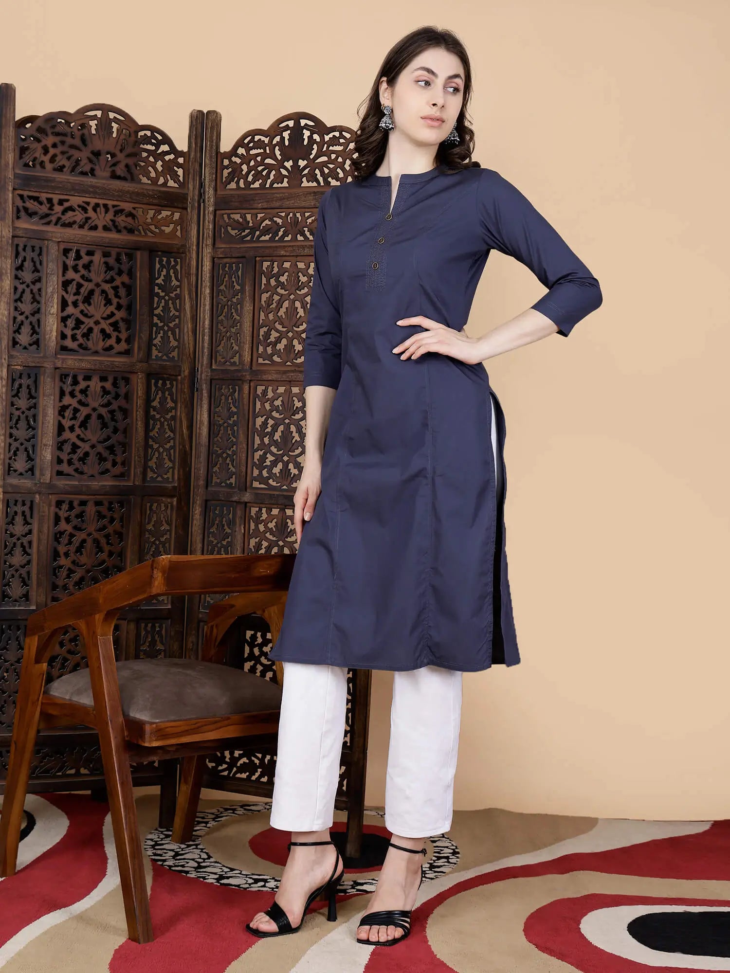 Office Wear Cotton Kurti for Women by Rabric