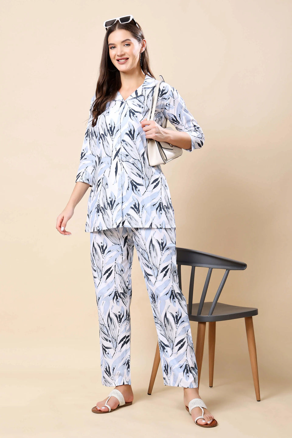 Full Look of Rabric Women’s Loungewear Cotton Co-ord Set