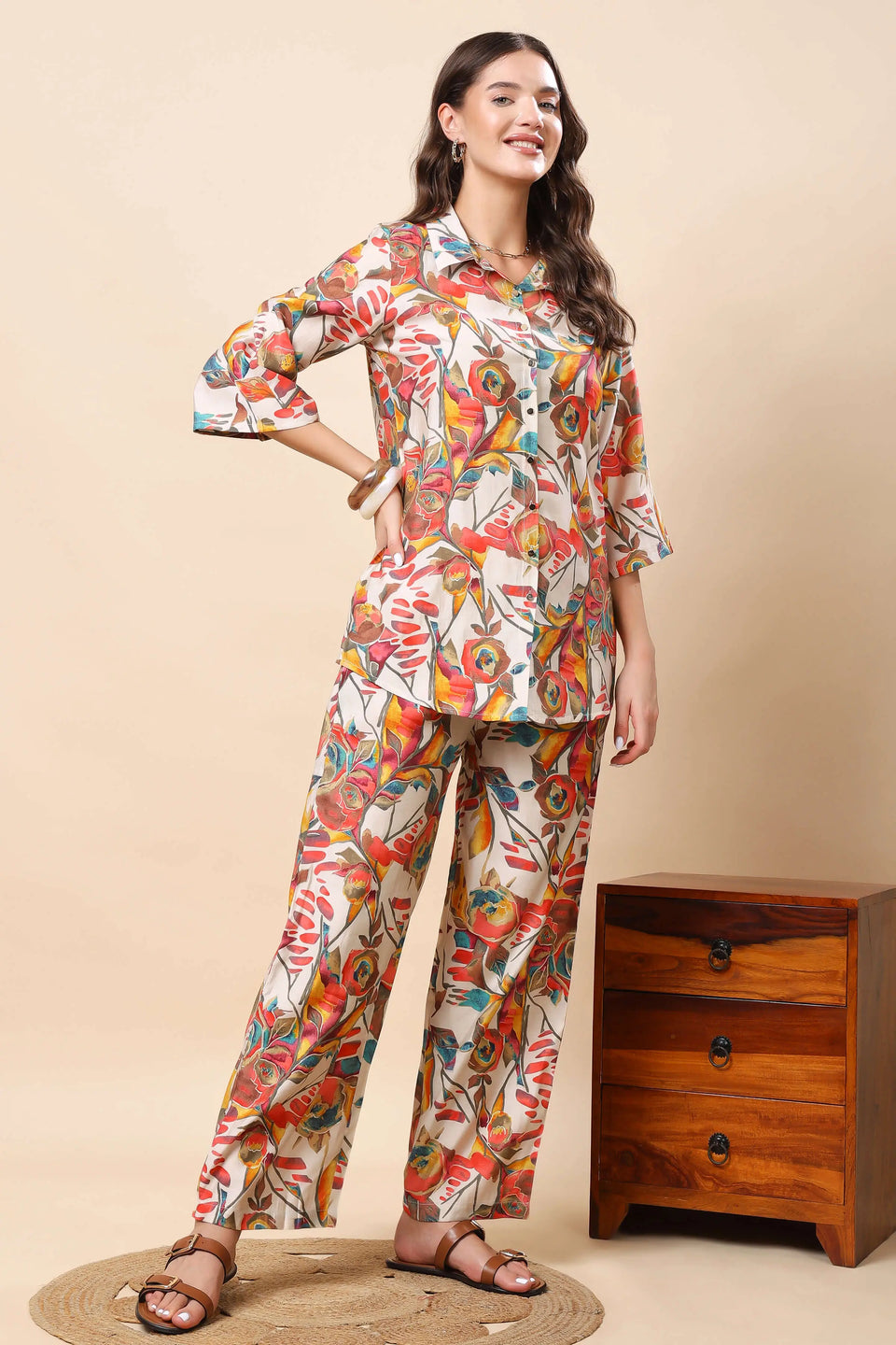 Soft premium muslin fabric texture of Rabric co-ord set