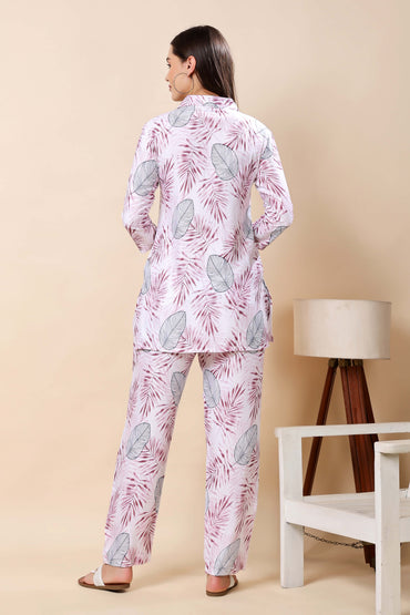 Back View of Rabric Premium Rayon Co-ord Set for Women