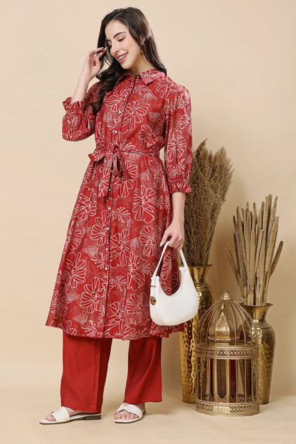 Office wear women co-ord set in Berlin silk