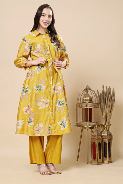 Office wear silk co-ord set for women