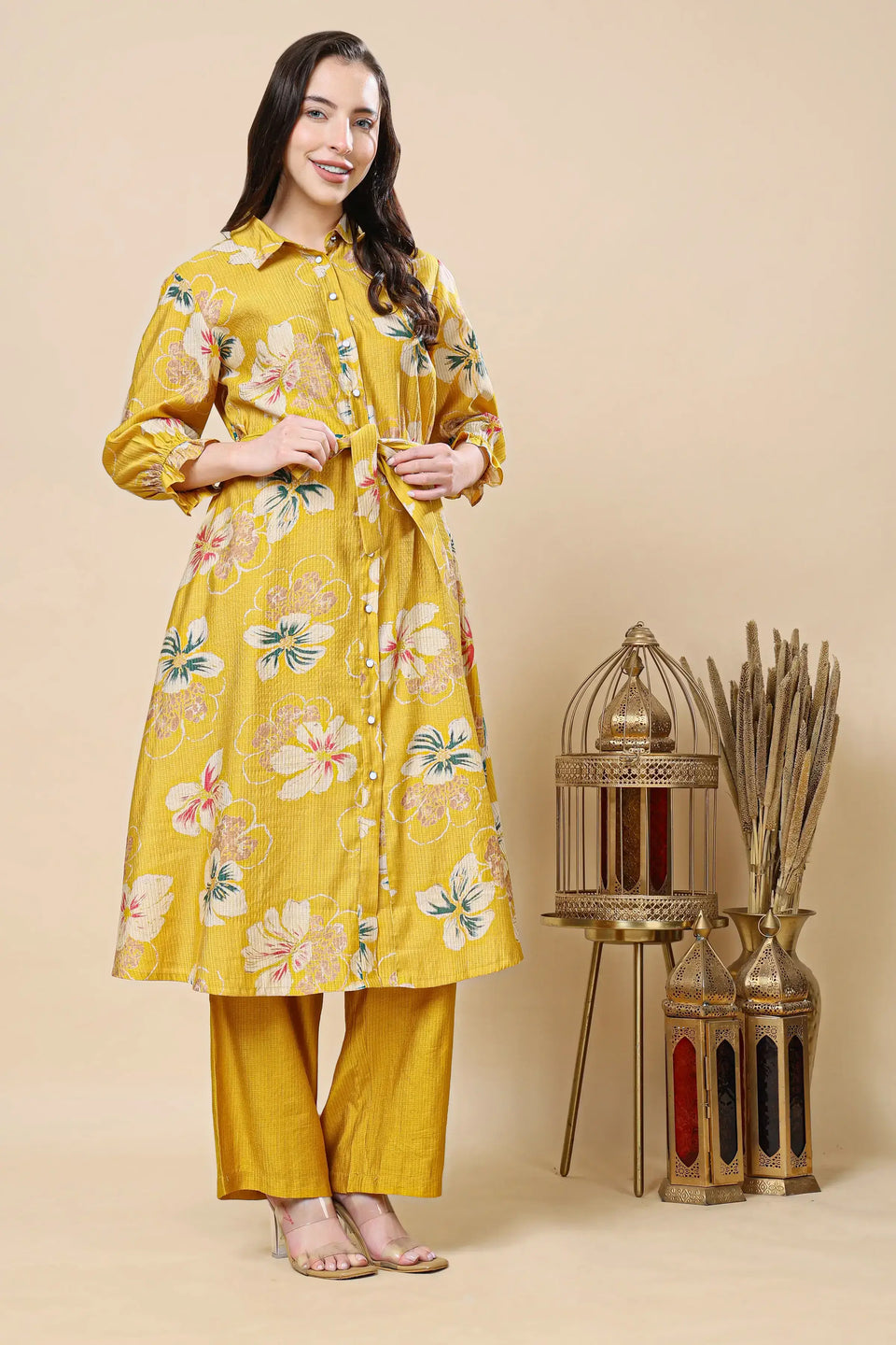 Office wear silk co-ord set for women