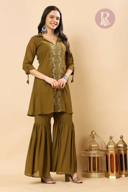 Office wear sharara kurti set for women