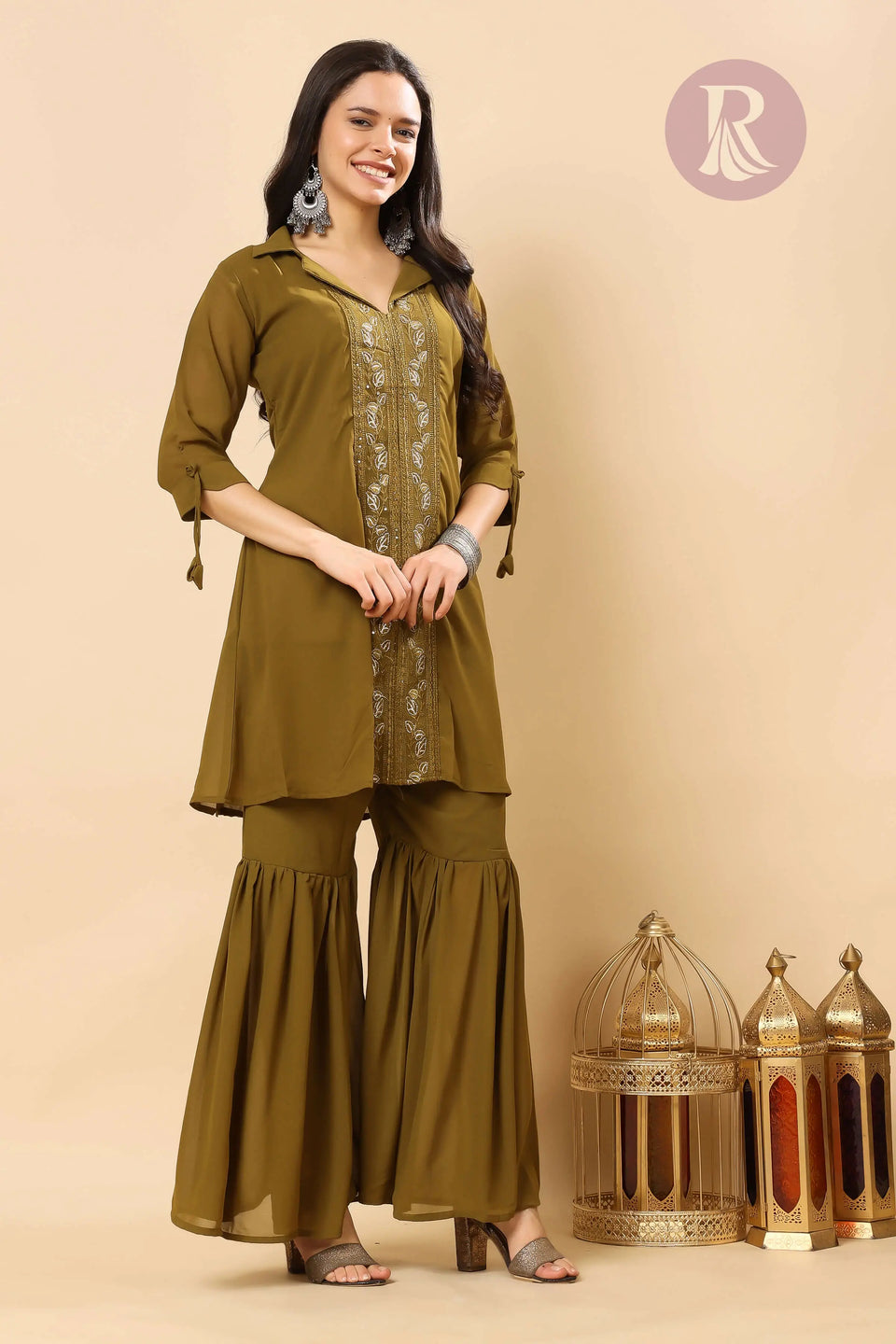 Office wear sharara kurti set for women